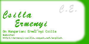 csilla ermenyi business card